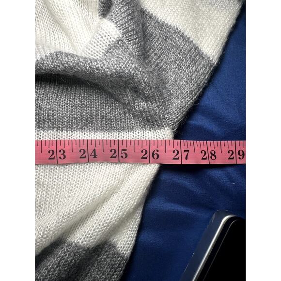 Mod Ref stripe open front cardigan womens m/l minimalist contemporary casual - Picture 4 of 5